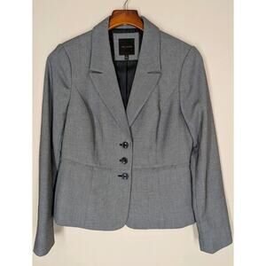 The Limited Gray Tailored Suit Blazer Jacket 3 Button Women's Medium Career Wear